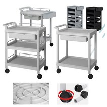 수납 서랍 저소음 베어링 병원용 카트 실험실용 서빙 어린이집 학교급식용, CART-101A