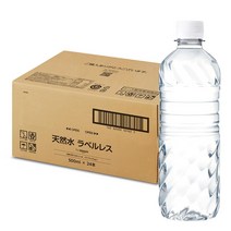 [Amazon 브랜드] by Amazon 천연수 라벨리스 500ml × 24개 후지산의 천연수 미네랄 워터(Smart Basic)