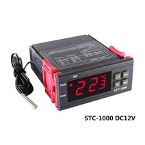 듀얼 온도제어기 조리용 STC-1000 LED 디지털 온도 조절기 조절기 인큐베이터 12V 24V 110V 220V, DC 12V