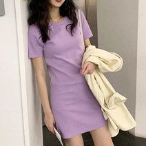 여름반팔 캐주얼룩 봄여름예쁜 바캉스룩패션 옷쇼핑몰 미니 간편외출 스타일 베이직무지 대상큼발랄 파스텔컬러 슬림핏 휴가철여행 여자 블랙 홈웨어룩 대룩 원피스 데이트복장코디 라운드넥