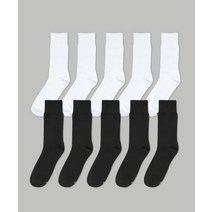 IL-O-GONG-CHIL 결제 7일 이내 출고 [10PACK] 1507 베이직 트라우져 립삭스 _ 스노우 화이트/블랙 BASIC TROUSERS LIP SOX SNOW WHITE