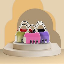케비넷키 서랍장키 마스터키 현관키 Lintolyard 아연 합금 수화물 가방 시건장치, 핑크
