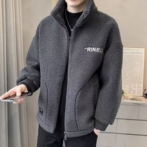 FANSYLI 남성 양털 자켓 겨울 도톰 램스울 뽀글이 점퍼 11C24