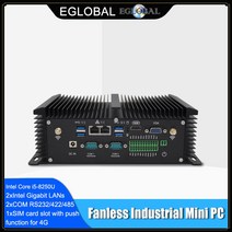 미니PC 팬리스 Eglobal-산업용 미니 PC 인텔 코어 i5 8250U i7 7500U 데스크탑 컴퓨터 노트북 리눅스 우분투 2 x COM 8 USB * LAN HDMI VGA, [01] No Ram No HD No WiFi, [04] i5 7200U D4