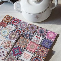 4스타일 그릇 냄비 냄비대 도자기 받침 사각 주방용품 찌개 타일냄비 후라이팬 주방도구 칼블럭, 해피