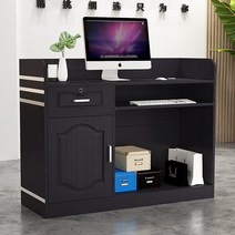 프론트 안내데스크 프론터 책상 노래방 카운터 백화점 조립식 데스크, 호두색조각, 120x38x90cm