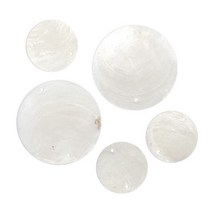 (주)아트인 화이트 라운드 자개비즈(타공2-10개), 5cm