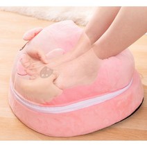 온열기 수족냉증 스파 발온열기 스파 여자친구 선물용, 돼지 온열발 스마트마사지 탈부착및세탁가능