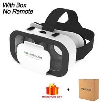 VR BOX3D VR 헤드셋 스마트 가상 현실 안경 헬멧폰 안드로이드 폰 전화 렌즈 컨트롤러, 06 With Box No Remote