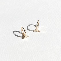 에버링 14K 귀걸이 행운 고래 꼬리 쪼꼬미_ENPK4201 Gold Earrings Gift