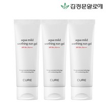 김정문알로에 큐어 마일드 수딩 선젤 선크림 60ml 3개, 단품