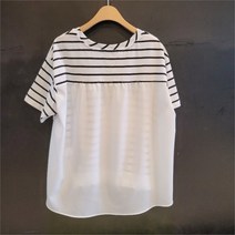 [탑이슈] 꾸즈 NC05 단가라연브라우스 To649t1 (8704323)