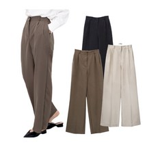 정장팬츠 와이드롱슬랙스 여자와이드바지 슬랙스팬츠 여자팬츠