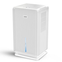 업소용 제습기 120L대용량 멀티 컬러 LED 디스플레이 제습기 3L 공기 청정기 전문 수분 흡수 에어 드라이, 02 WHITE_03 영국 플러그