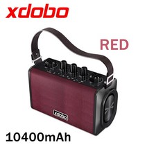 xdobo x9 60w 블루투스 휴대용 스피커 딥 베이스 스퀘어 스피커 ipx5 방수 스피커 서라운드 사운드 음성 지원 마이크 포함, 협력사, 빨간색