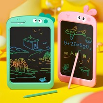 LCD 화면 스마트 쓰기 보드 아이 그리기 태블릿 만화 낙서 그림 복사 패드 지울 수 전자 필기 장난감 선물, [12] 10 green colorful