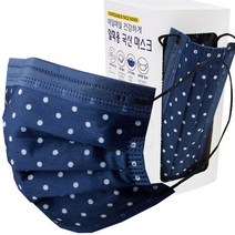 [코피]국산 도트 네이비 마스크 멜트블로운 MB필터 3중구조 일회, 색상:도트네이비 마스크 30매|사이즈:대형, 대형, 단품