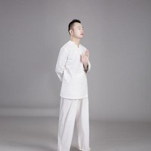 명상복 생활 수련 여성 남자 명상 다도 요가 의류, 색상1+4XL