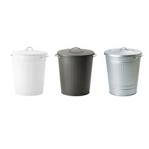 이케아 철제 대형사이즈 휴지통 40L 분리수거함, 크노드 ﻿그레이 (503.153.14), 1개