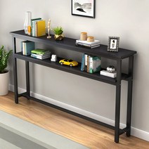 롱 테이블 다용도 카페 홈바 쇼파 식탁 긴테이블 발코니테이블, 70x25x100cm, 칠판 + 블랙 프레임
