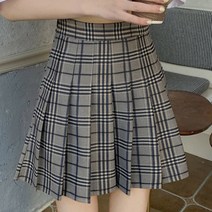 [랜덤플레이] 프레피룩 하이틴 체크 플리츠 스커트