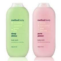 메소드 바디 워시 - 딥 디톡스 앰프 퓨어 피스 - 2개 세트 각 18 fl oz 532 ml, .10 세트 - 17.99fl oz