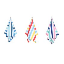 아셀 스트라이프 비치타올, 파우더+민트그린+네이비블루, 파우더+민트그린+네이비블루