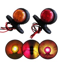 카라반트레일러 2Pcs LED 위치 라이트 트럭 후면 조명 12V 24V 주차 트레일러 트랙터 클리어런스 레드 화이트앰버 166864, Red Amber