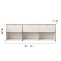 수납장 미트센츄리 화이트 모던 TV장 수납장 티비다이 거실 인테리어 가구 도어형 모듈, E. 화이트 싱글 캐비닛 C3 모델