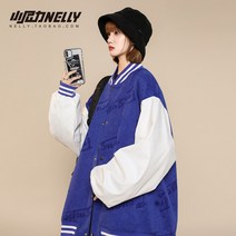 패션 야구점퍼 가을 아우터 스트릿 패치워크 빈티지
