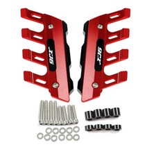 할리데이비슨 호환 용품 오토바이 머드 가드 사이드 프로텍션 마운트 쇼크 업소버 프론트 펜더 커버 낙하, 03 빨간