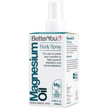 둘러바바 BetterYou 마그네슘 오일 바디 스프레이 - 자연적인 근육 회복 및 기능 지원 피부가 칼슘에 스며들도록 도와줍니다. 뛰어난 유연성으로 튼튼한 뼈를 위한 효과적인 흡수, 기본