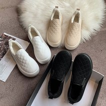 [P1M] 털 안감 퀼팅 슬립온 방한화 겨울 신발 단화 스니커즈 / 여름슬립온 니트슬립온 메쉬슬립온 키높이슬립온 메리제인슬립온 여성단화 여름단화 에스파듀 우븐슬립온 통굽슬립온 가죽슬립온 ( P1M / 632594EA )