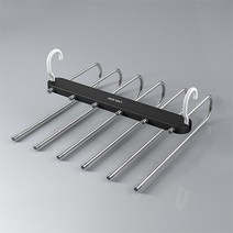 리씨상점 투웨이 6단 바지걸이, 블랙, 1개