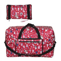 패브릭캐리어 폴더블캐리어캐리어 심플캐리어 페이족 무민 큐티 캐릭터 접이식 휴대용 여행가방 캐리어 커버, 04-버건디, 01-크다