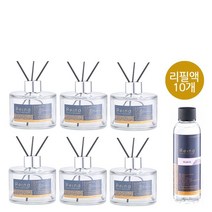 레이나퍼퓸 공병6개+리필150mlx10+스틱10세트+선물박스, 1개, 블랙병6개/망고10개
