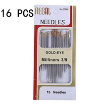 가죽공예공구 10pc 가죽 공예 DIY 핸드 바느질 바늘 BigEye 수동 자수 도구 스티치 패브릭 크로스 블런트, 14 G 16PCS