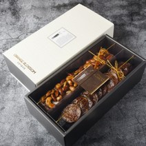 오렌지블로썸 고급 수제 초코 듀오 무화과 & 넛츠 쇼콜라 파운드케이크 디저트 간식 선물세트 답례품, 쇼핑백 포함