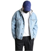 가우리 RO 후드 청자켓 캐주얼 오버핏 청자켓