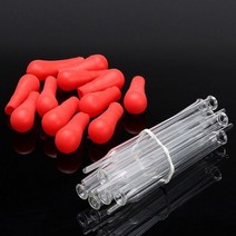 피펫 고무 헤드 유리 드로퍼 실험실 실험 의료 이송 용품 10 개, 10ml