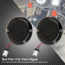 오토바이 1156 LED 방향 지시등 삽입 라이트 단일 접촉 램프 할리 투어링 일렉트라 로드 킹 FLSTC, 01 1156 Turn Signal