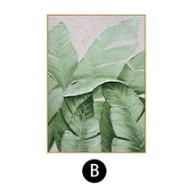 손으로 그린 유화 Family Big Ye Da 거실 소파 배경 벽 장식 그림, B형, 120x180cm, 프레임리스 페인팅