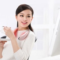 ㈜에코벨 에코벨 넥워머 넥히터 넥밴드 목 손 난로 온풍기 휴대용 충전식 국내 kc 승인 배터리, 넥밴드 목걸이 히터 블랙