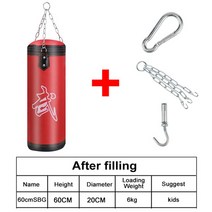 주먹단련 샌드백 더미 복싱 빈 권투 펀칭 백 어린이 및 성인 교수형 옥스포드 천 피트니스 boxer training sandbag kicking mma 싸움 가라테, 60cm