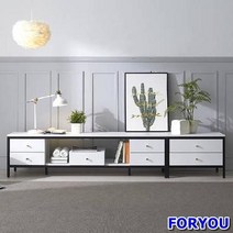 ForU66 모델하우스 같은 모모 거실장 2단 거실수납장 거실장식장 TV거실장 높은거실장, 브라운