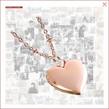 사진목걸이 사랑해Heart 사진팬던트 +각인 전사서비스 + 선물케이스 +보증서 Rose