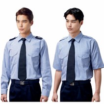 경신 KSK 2302 춘추 작업복 근무복 경비복 경호 스트라이프 줄무늬 셔츠 남방 상의, KSK 2302(반팔), 2XL(105), 2XL(105)