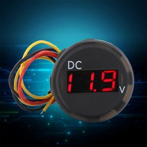 DC 0-100V 디지털 전압계 LED 패널 디스플레이 자동차 차량용 바이크 오토바이 방수 범용 표시기, 01 빨간