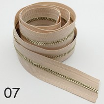 Meetee 1/3M 3 금속 지퍼 코드 로딩 코일 골드 치아 의류 지갑 수리 키트 DIY 바느질 소재, 07 07_01 3#_02 3M3pcsSilder