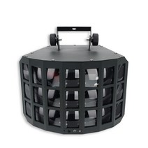 무대조명 LED 룸 미러볼 사이키 회전 디스코볼 클럽, 2단 레이저 버터플라이 라이트(리모컨없는흰색)